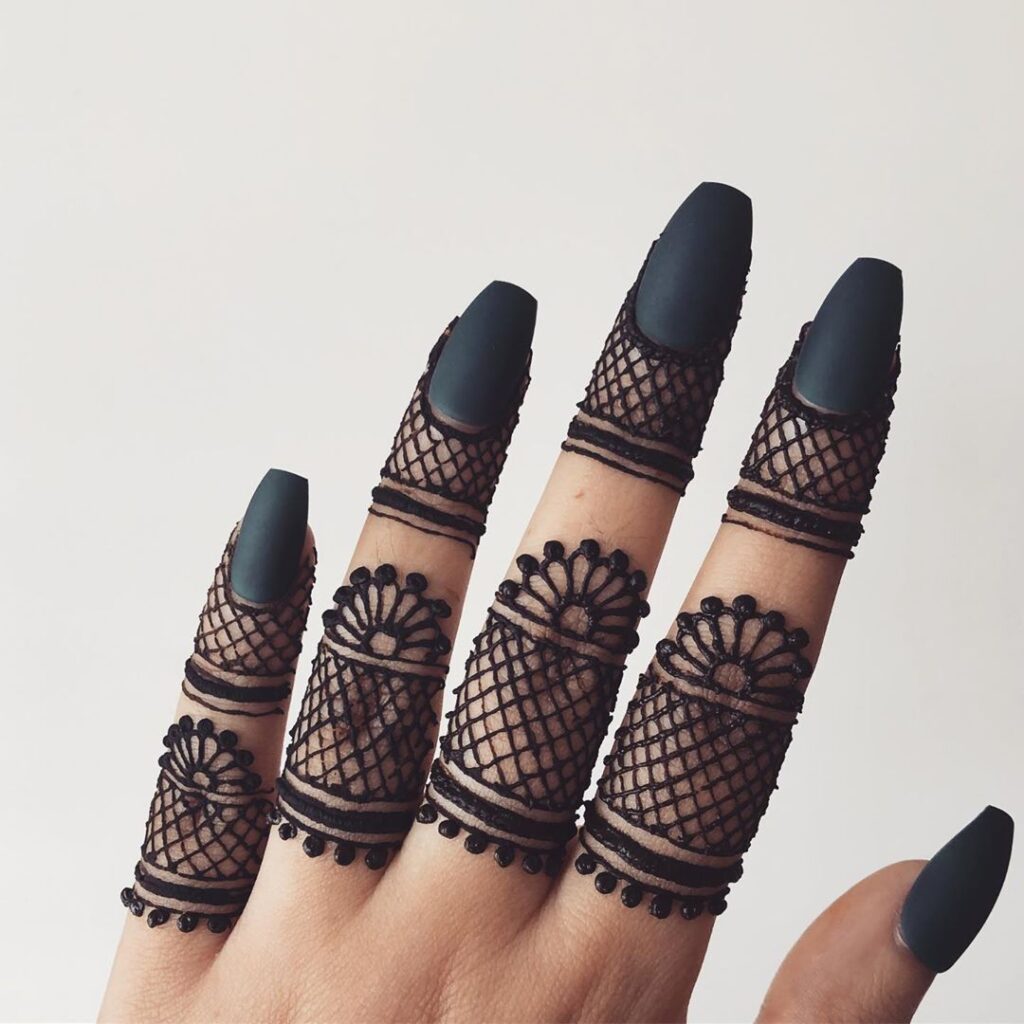 Simple Finger Mehndi Design