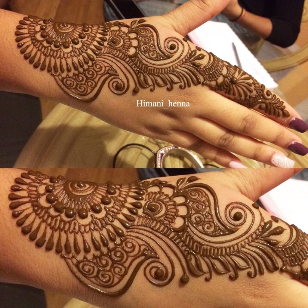 Simple Mehendi Design Back Hands